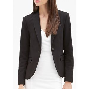 [forever 21] • NWT Black One Button Career Blazer